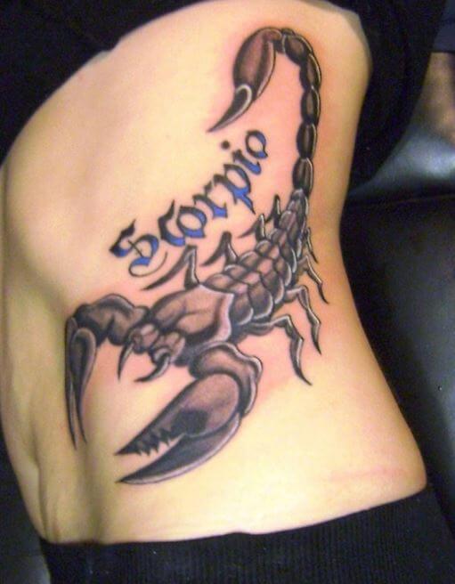 Costillas De Tatuaje De Escorpión