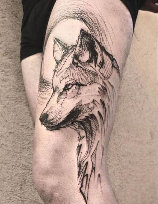 Significado del tatuaje de lobo solitario
