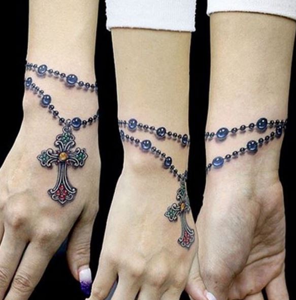 Diseños e ideas de tatuajes de pulsera de punto cristiano