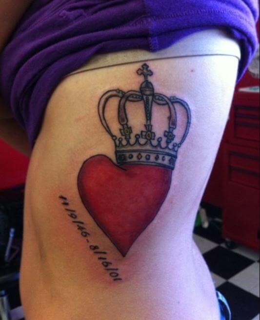 Tatuaje Corazón Con Corona