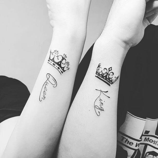 Tatuaje De Corona De Reina Y Rey