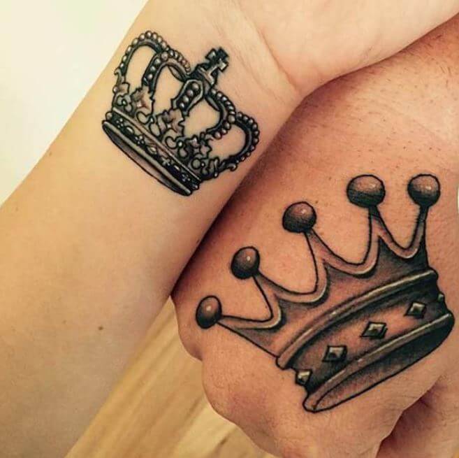 Tatuaje De Corona De Rey Y Reina