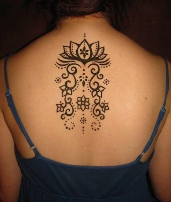 Tatuaje De Flor De Loto De Henna