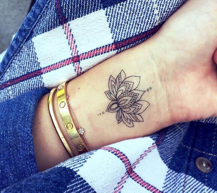 Flor De Loto Tatuaje Muñeca