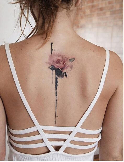 Tatuajes De Rosas En La Espalda