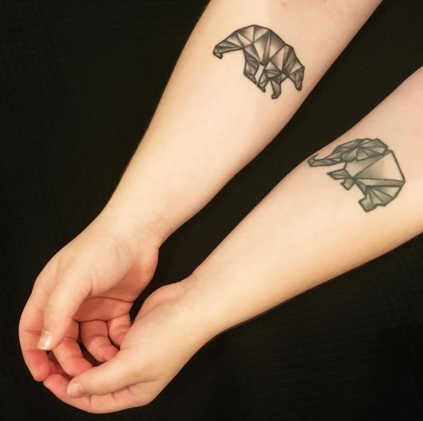 Diseño de tatuajes de osito para niñas