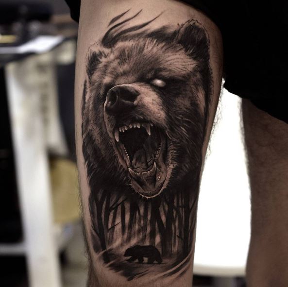 Maravilloso diseño de tatuajes de osos