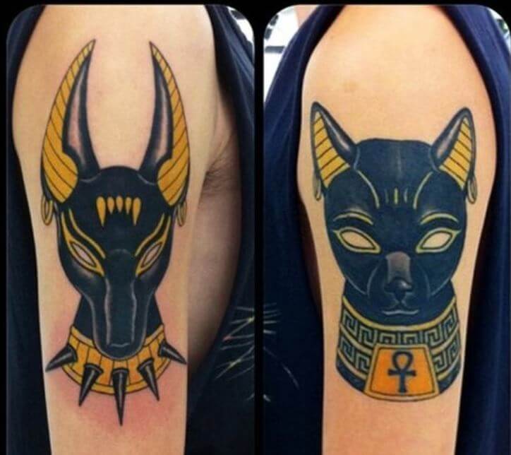 Tatuaje Anubis Y Bastet