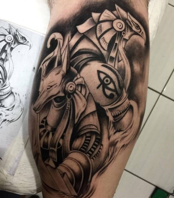 Tatuaje Anubis Y Ra