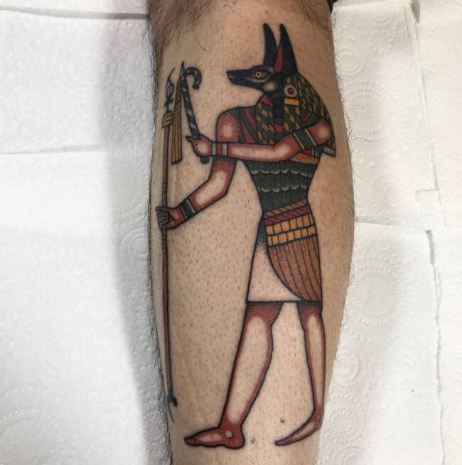 Tatuaje De Dios Egipcio Anubis