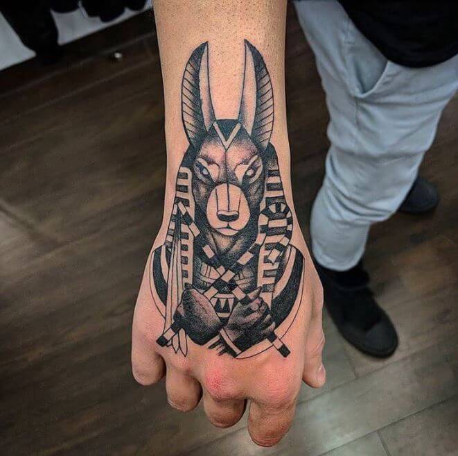 Tatuaje Egipcio De Dios Anubis
