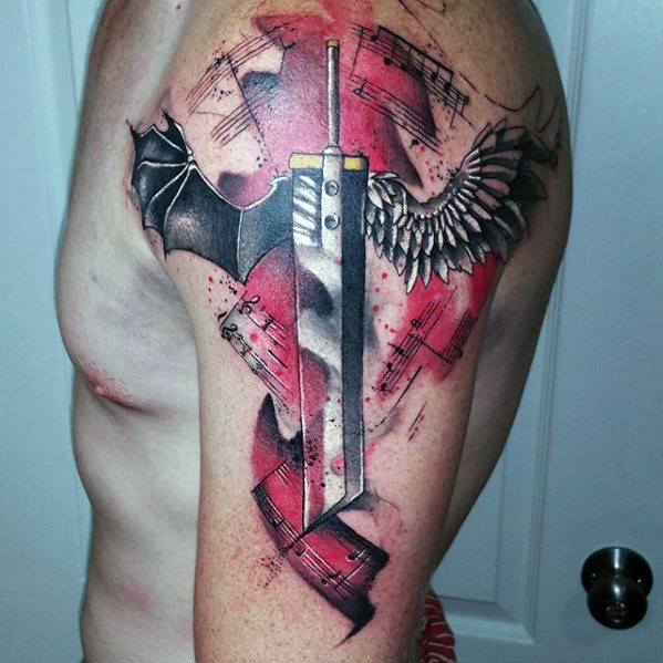 Diseños de tatuajes de Final Fantasy para hombres (62)