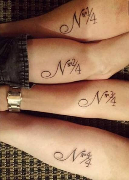Diseño numérico de tatuajes de hermanos