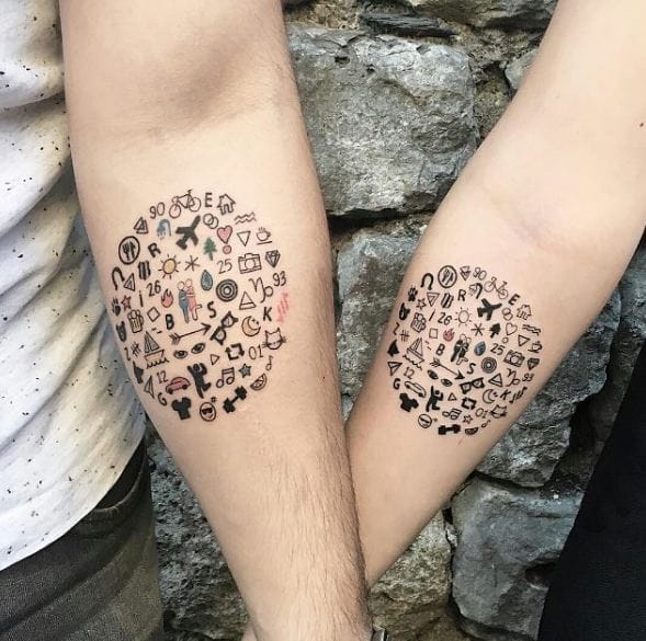 tatuajes lindos de la pareja