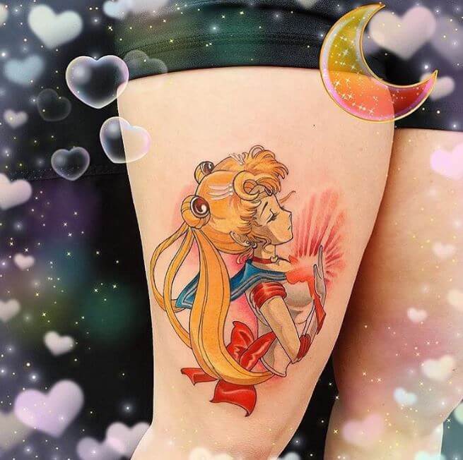 Chica Anime Con Tatuajes