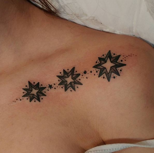 Tatuajes De Estrellas En El Cuello