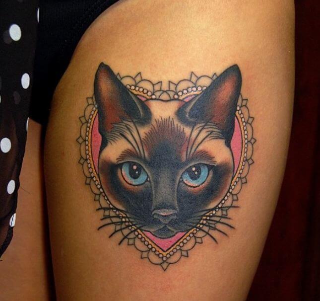 Tatuaje Gato Siamés