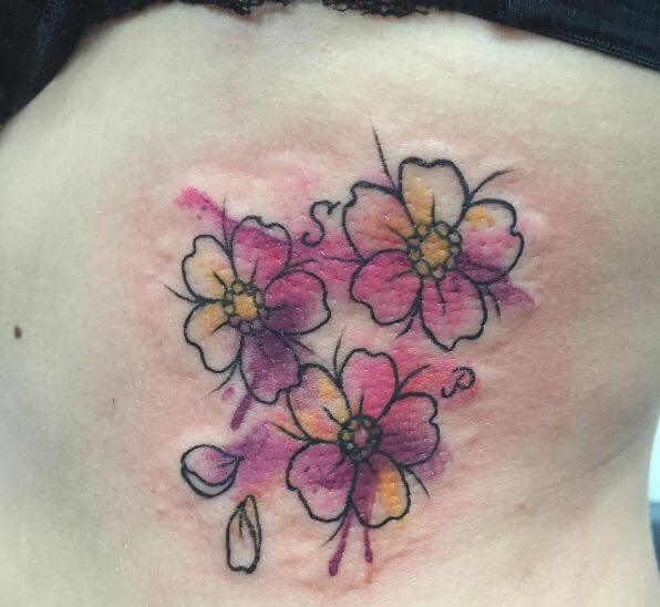 Pequeños Tatuajes De Flores De Acuarela