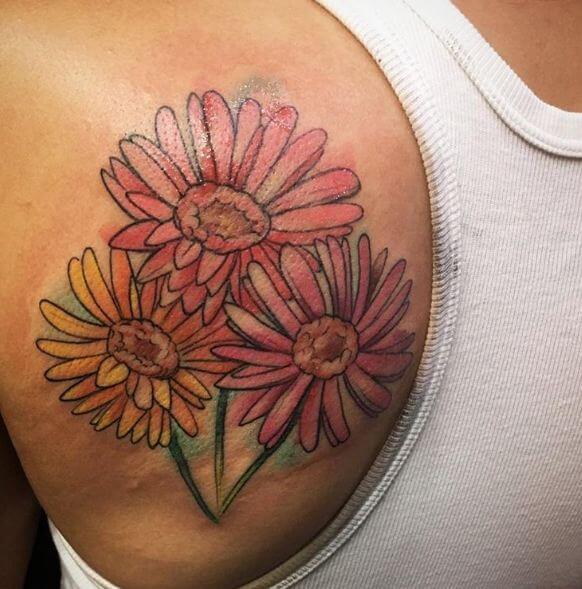 Ideas de tatuajes de flores de acuarela