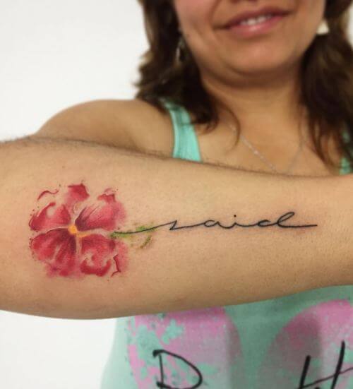 Tatuajes De Flores De Acuarela Para Niñas