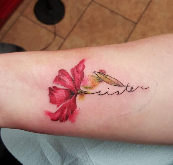 Tatuajes De Flores De Acuarela Para Hermana