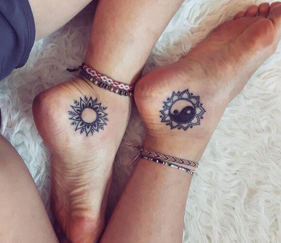 Tatuajes Yin Yang Para Parejas En El Tobillo