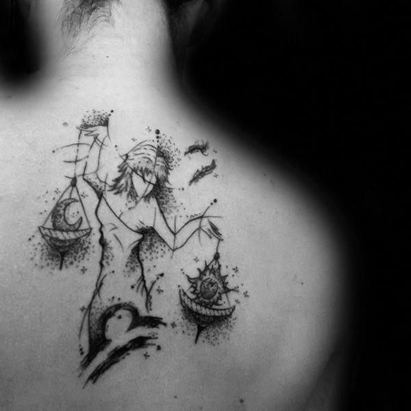 Diseño de tatuaje de Libra (2)