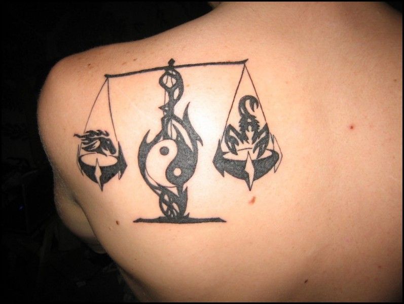Diseño de tatuaje de Libra (9)