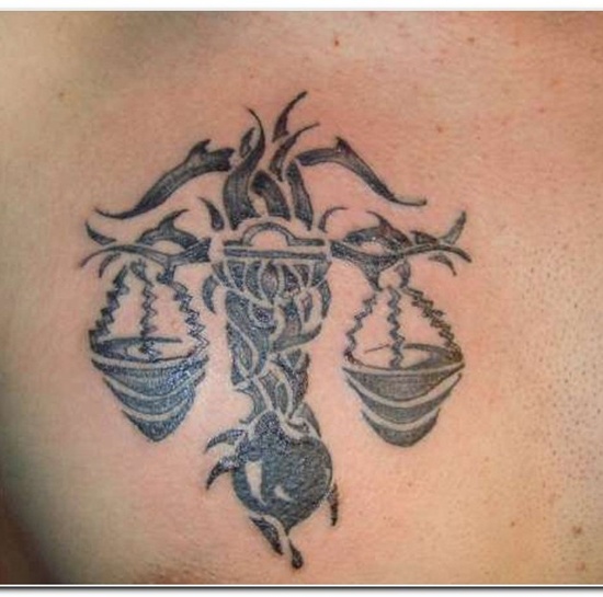 Tatuaje del zodiaco de Libra (6)