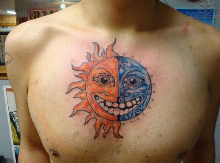 Tatuajes De Sol En El Pecho