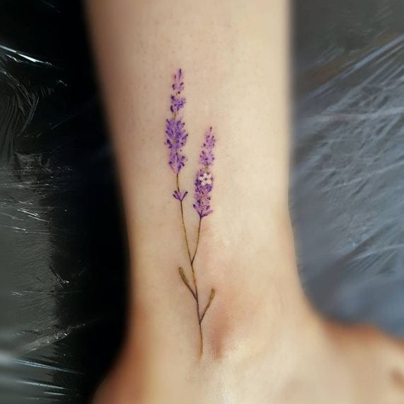 Tatuajes De Flores De Color Púrpura Lavanda