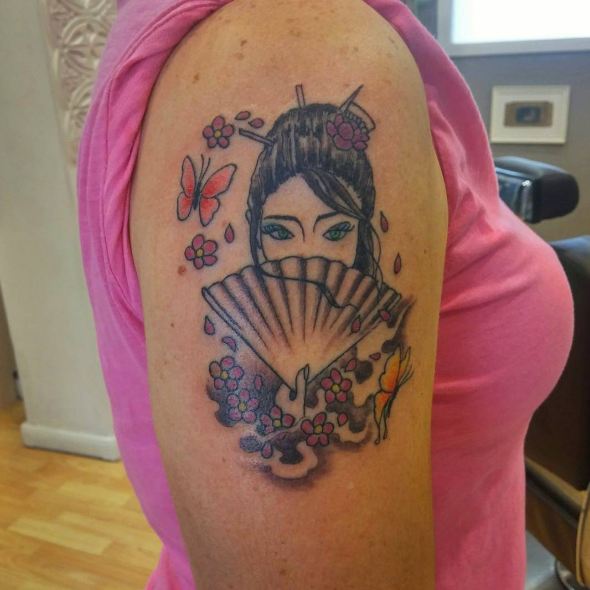 Ideas de tatuajes de geishas para niñas