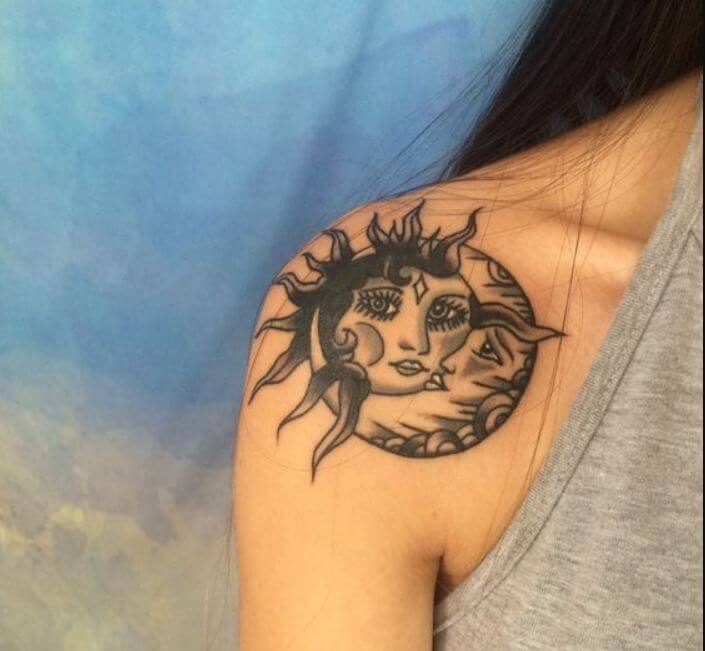 Tatuajes De Sol Y Luna Femeninos