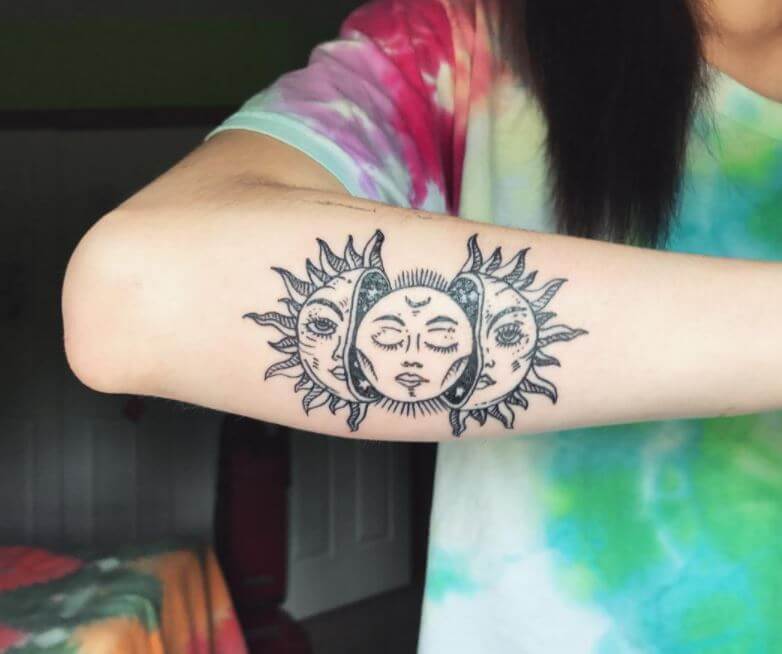 Tatuajes De Sol Y Luna Para Hermanas