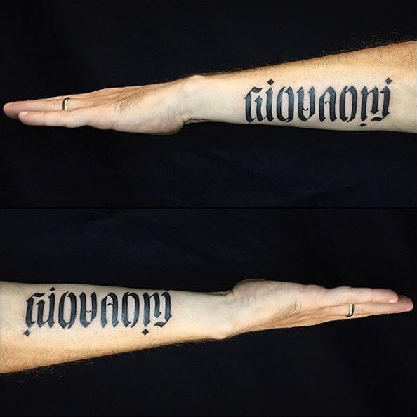 Diseño de tatuajes familiares Ambigram