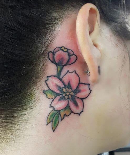 Tatuaje De Flor De Cerezo