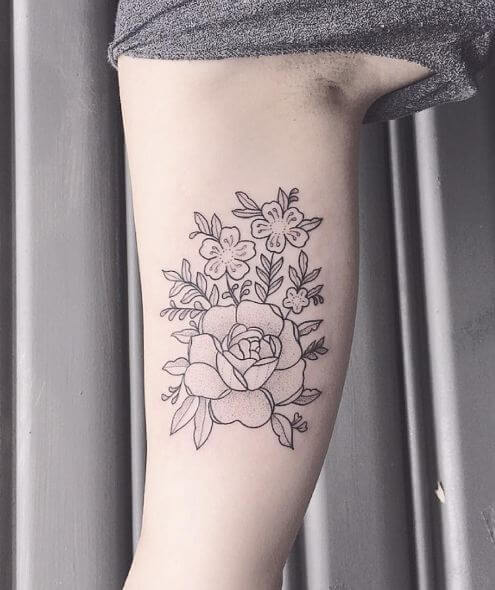 Tatuaje De Flores De Cerezo