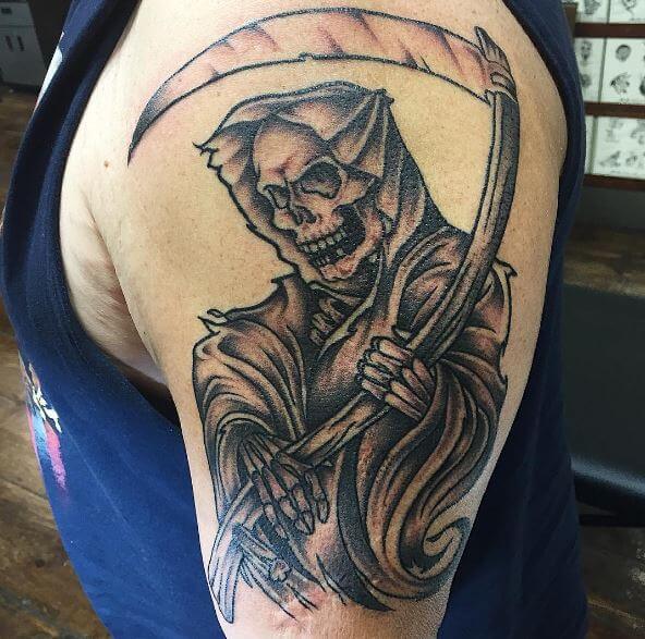 Hermosos tatuajes de Grim Reaper para hombres