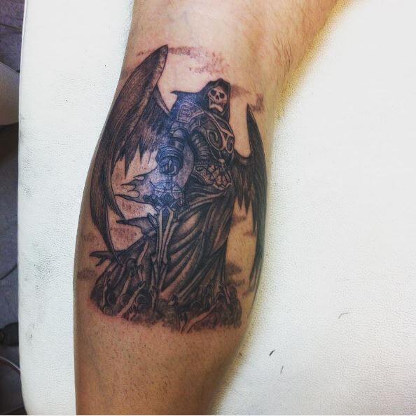 Diseño de tatuajes de Grim Reaper en Pinterest