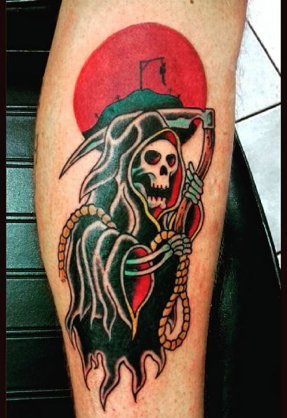 Pretty Grim Reaper Tattoos Diseño e ideas