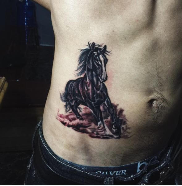 Tatuaje De Caballo Oscuro