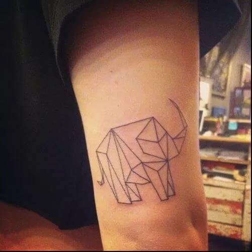 Diseños e ideas de tatuajes de elefantes abstractos
