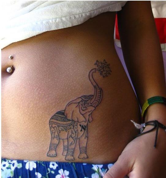 Tatuajes De Elefantes En El Estómago