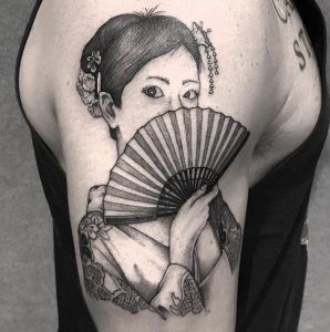 tatuaje de geisha