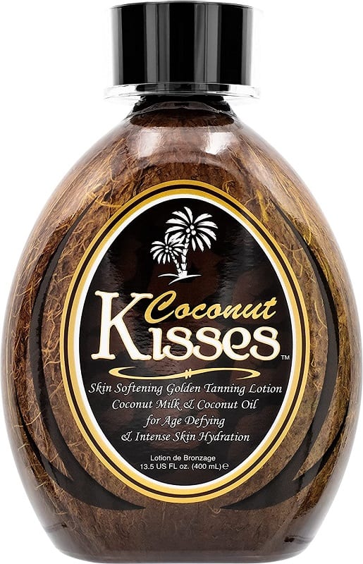 Ed Hardy Coconut Kisses Loción bronceadora dorada