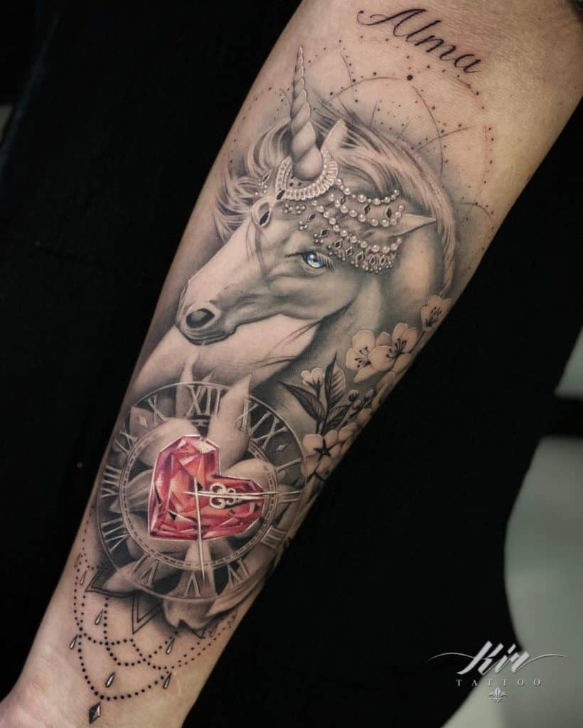 Tatuaje de unicornio