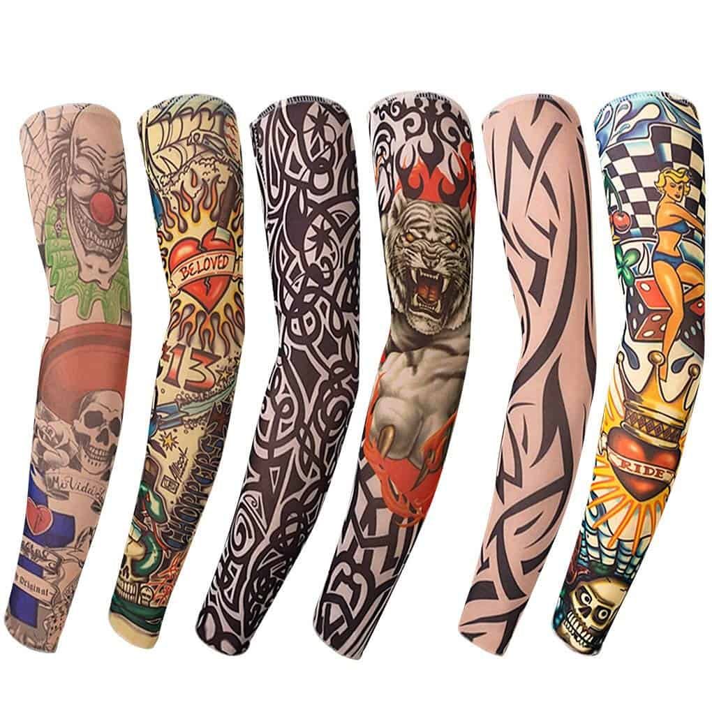Benbilry 6 piezas arte brazo falso tatuaje mangas