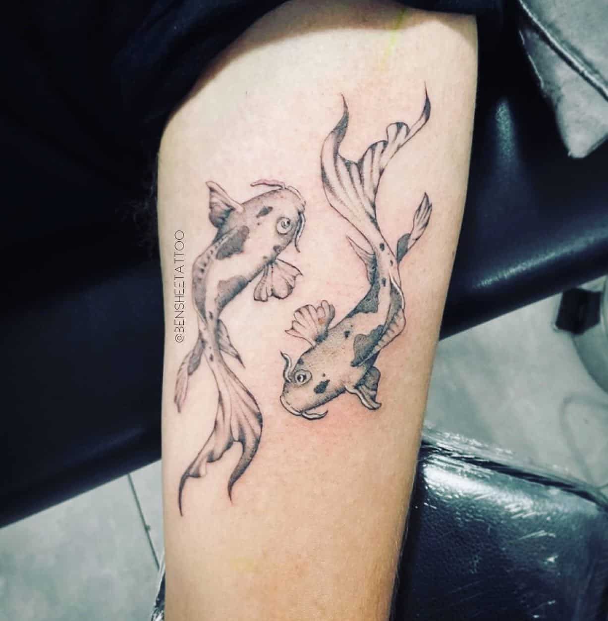 Tatuajes que representan al pez Koi japonés