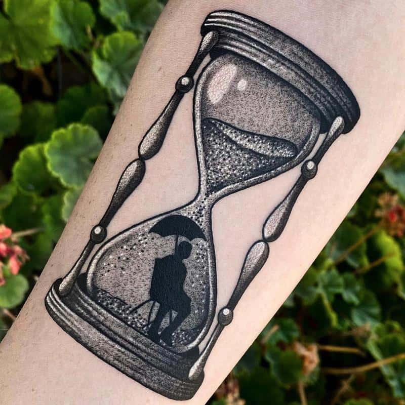 Significado del tatuaje de reloj de arena