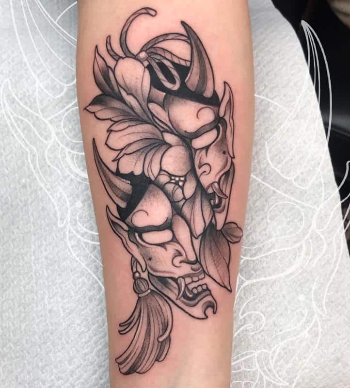 Significado del tatuaje de la máscara Hannya